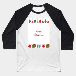 "Merry Christmas" Christmas Card Baseball T-Shirt